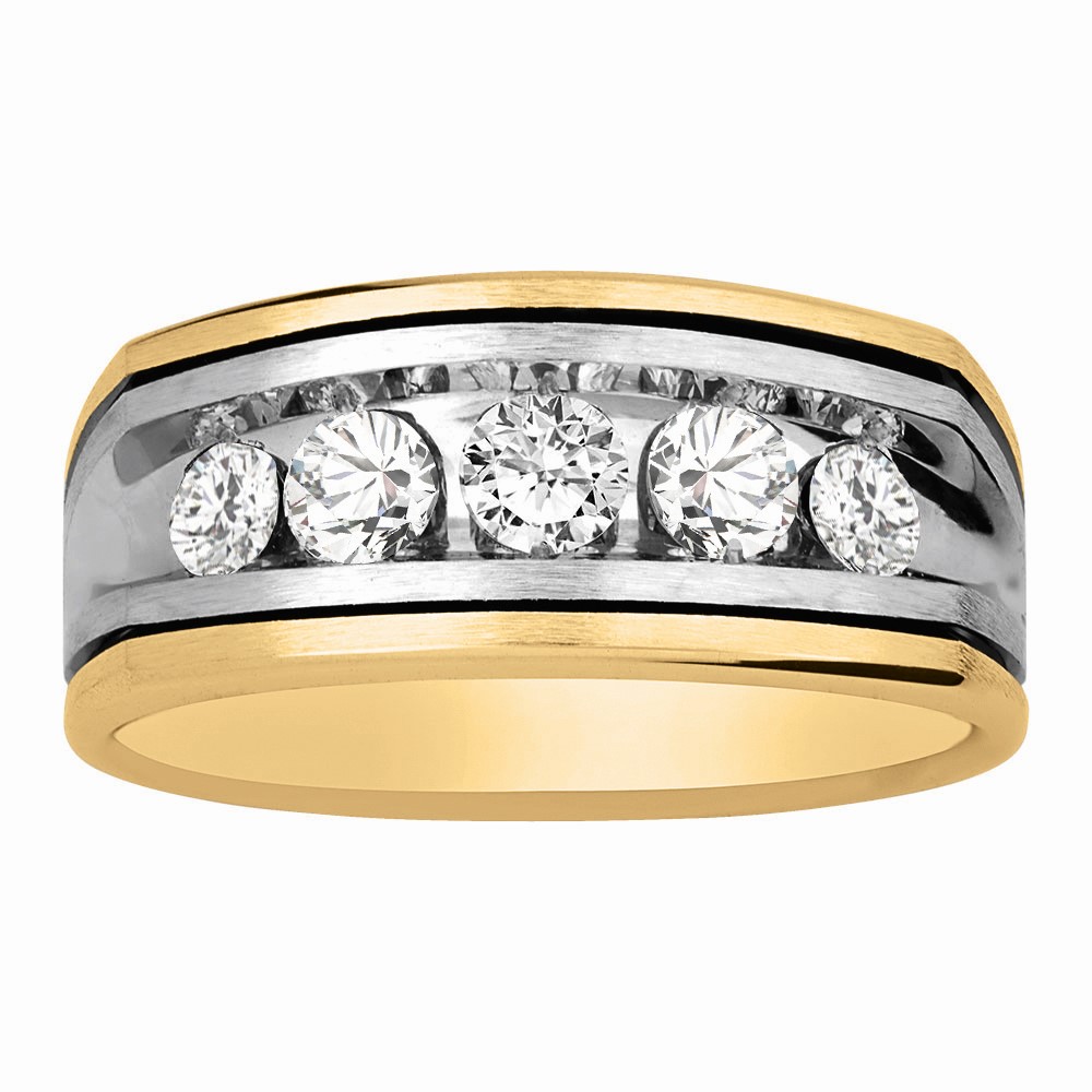 Gent's Cluster Wedding Ring