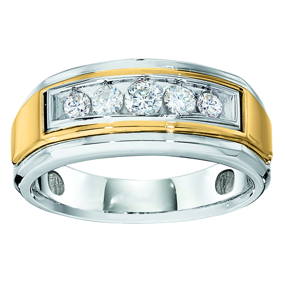 Gents' Cluster Wedding Ring
