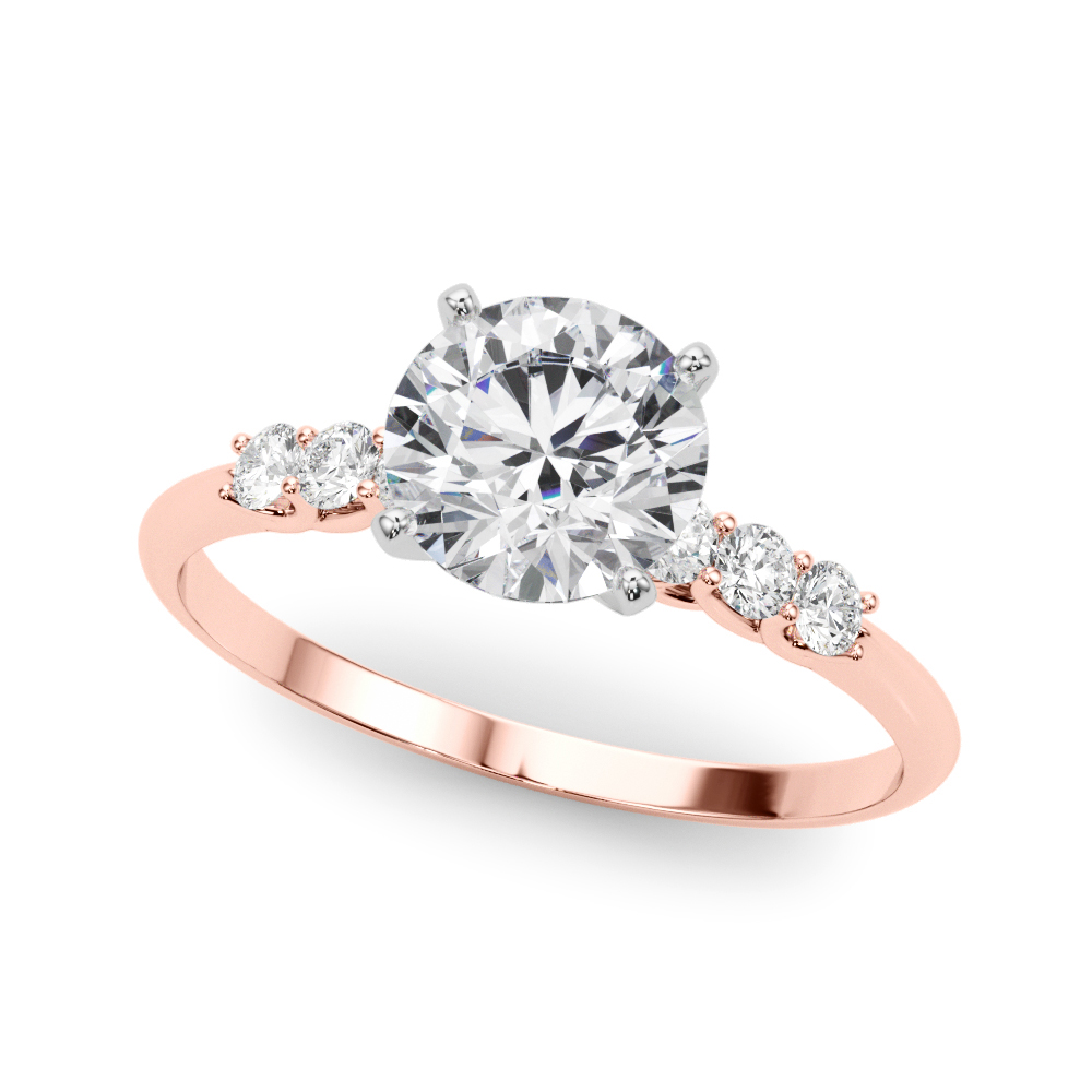 Single Row Trellis Engagement Ring