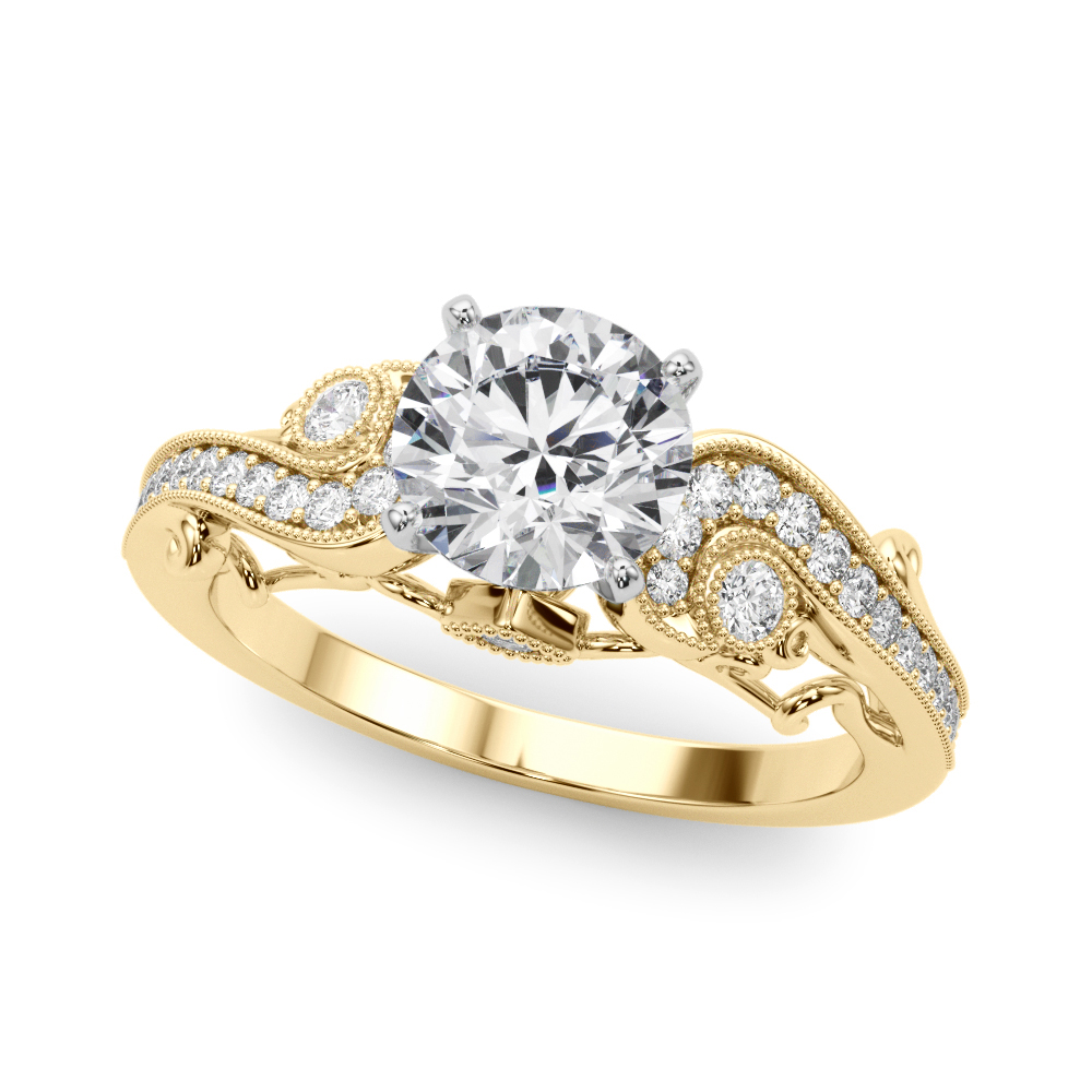 Vintage Inspired Swirling Engagement Ring