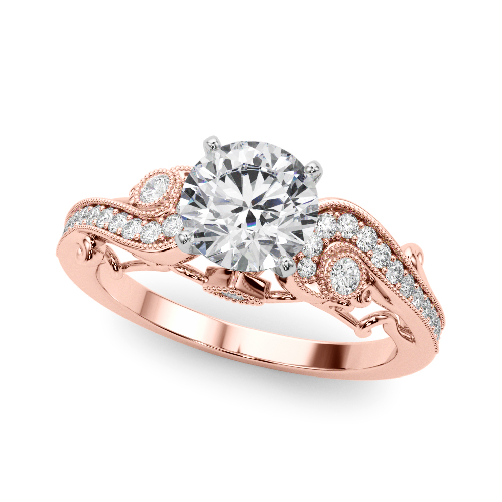 Vintage Inspired Swirling Engagement Ring