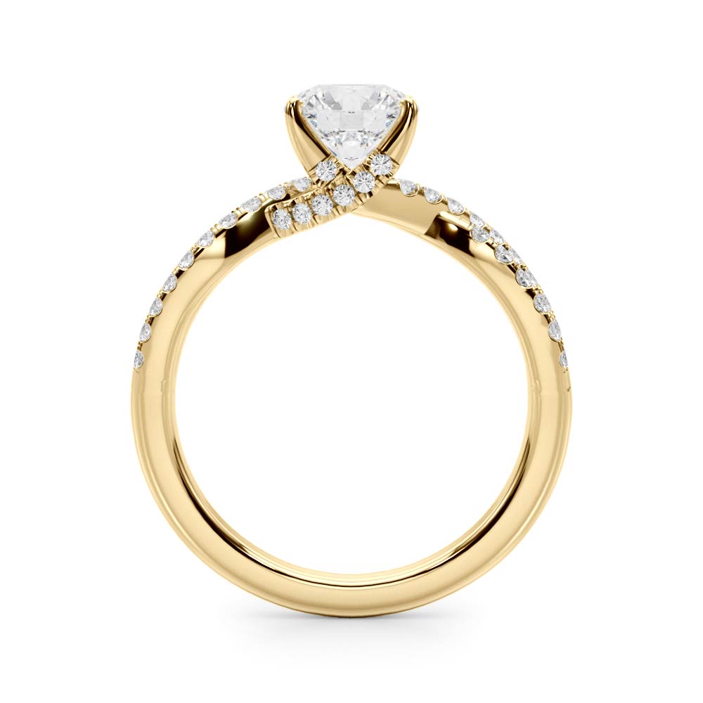 The Georgiana Hidden Halo Engagement Ring, upright view