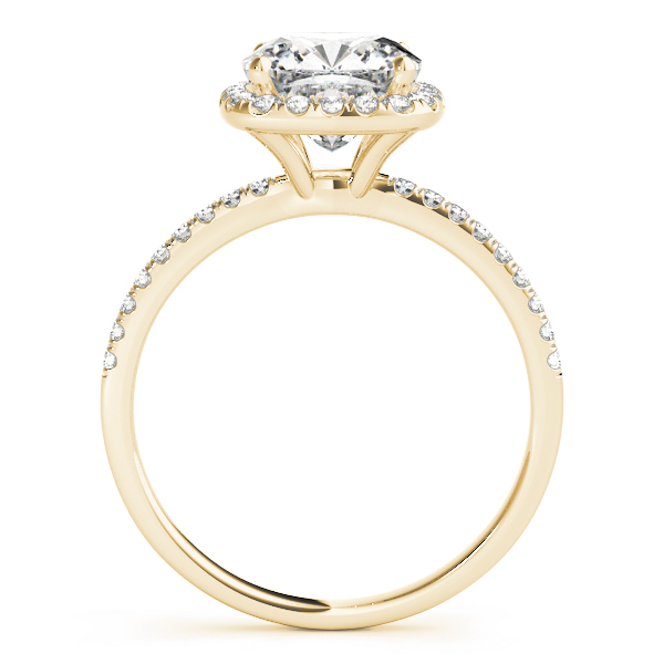 The Ellery Halo Engagement Ring, side view