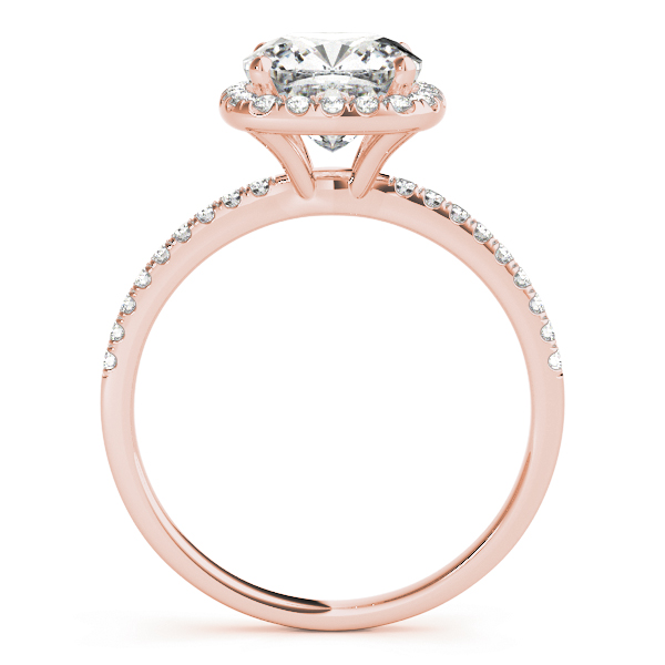 The Ellery Halo Engagement Ring, side view