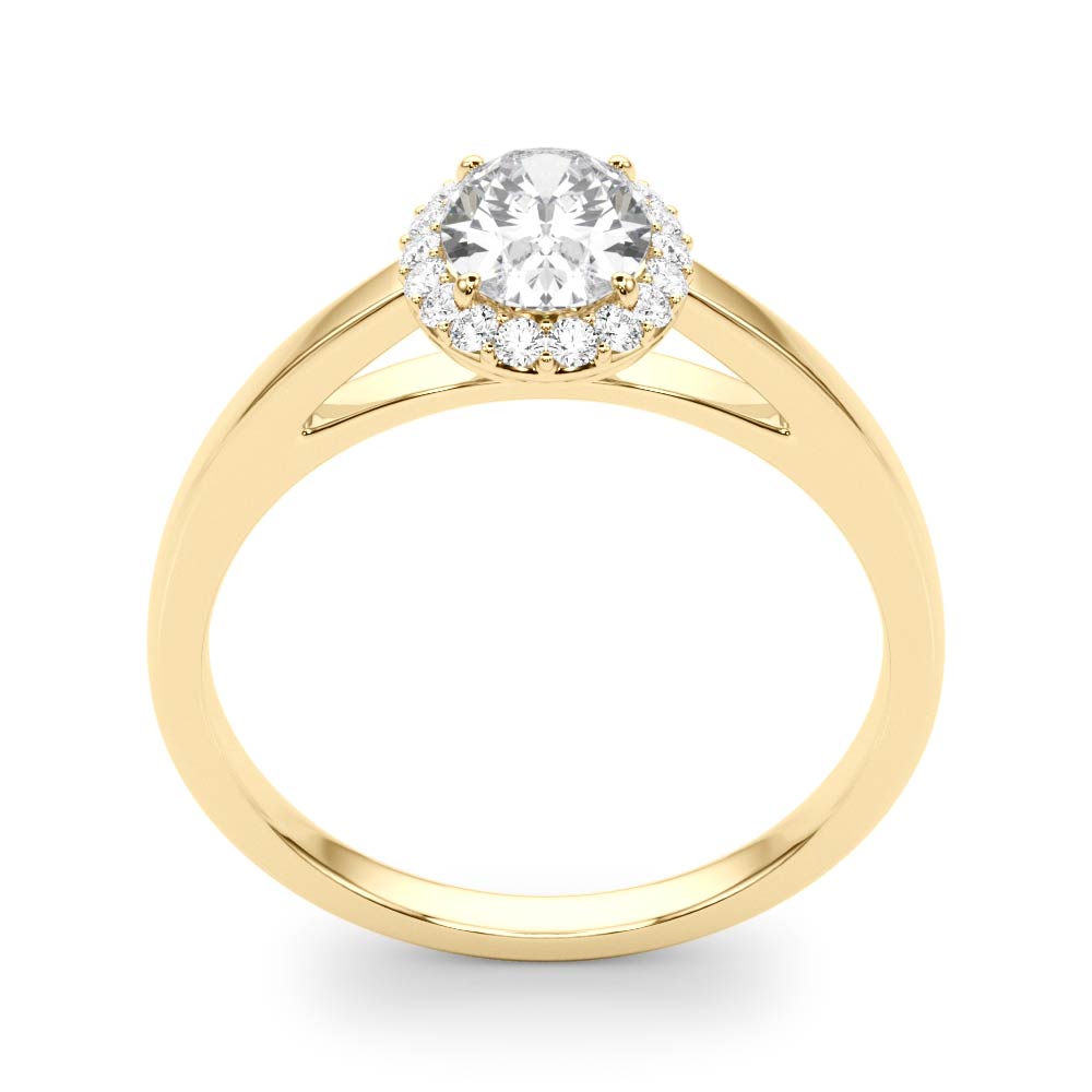 The Jane Halo Engagement Ring, upright view