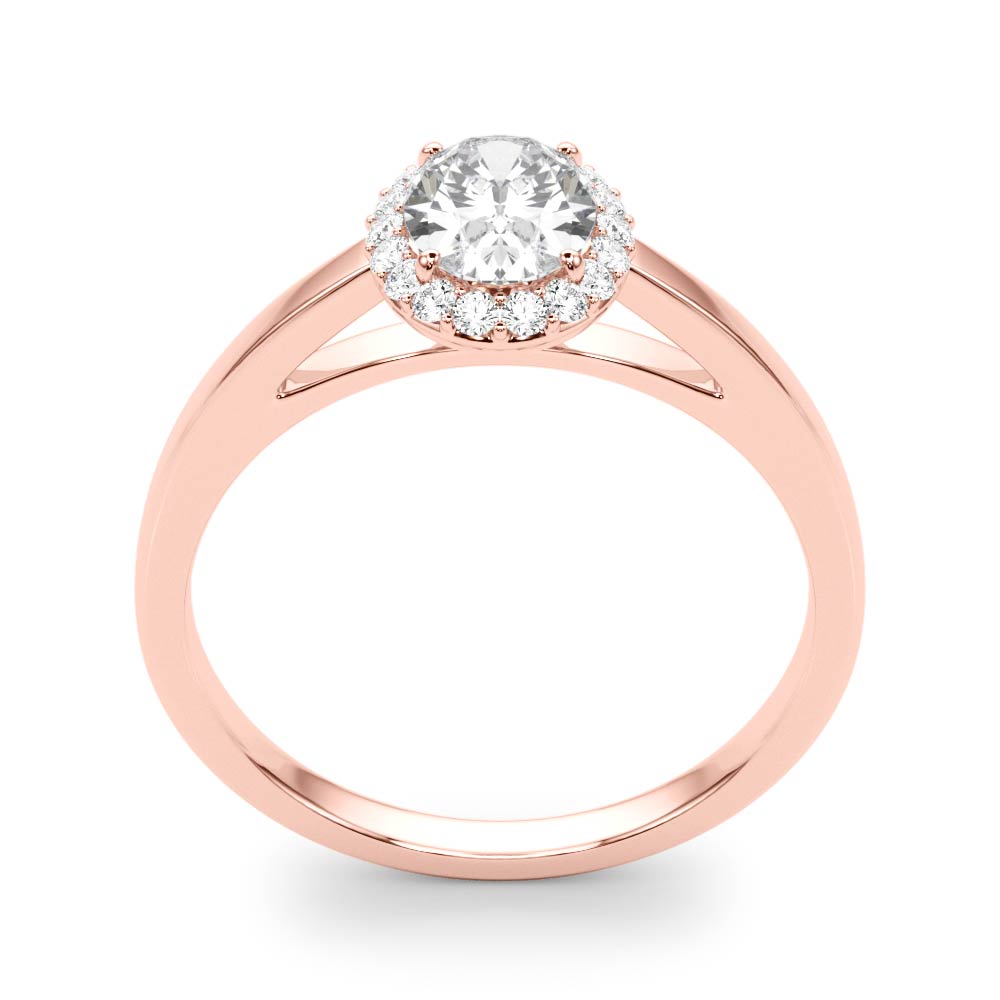 The Jane Halo Engagement Ring, upright view