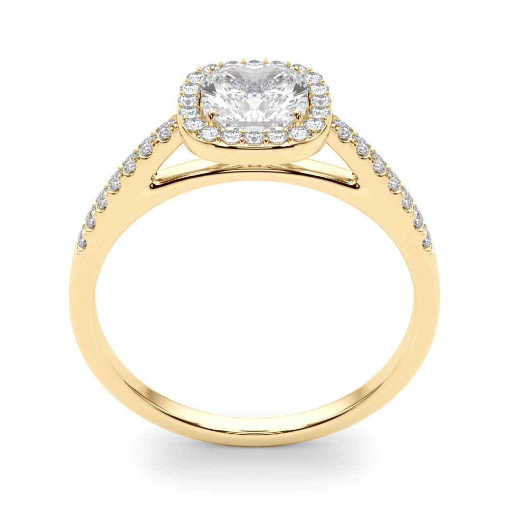The Juliette Halo Engagement Ring, upright view