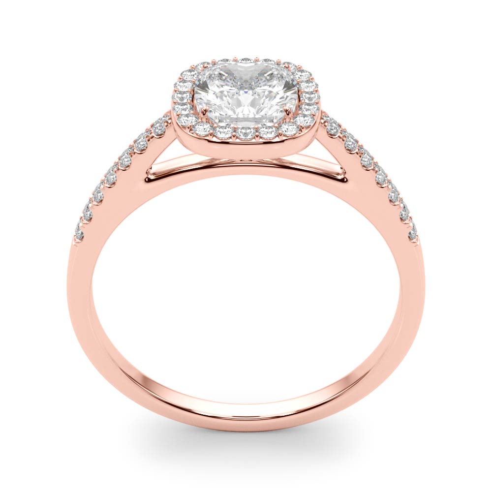 The Juliette Halo Engagement Ring, upright view