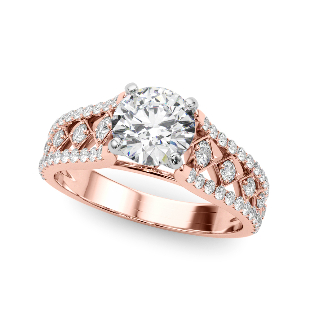 Multirow Cathedral Engagement Rings