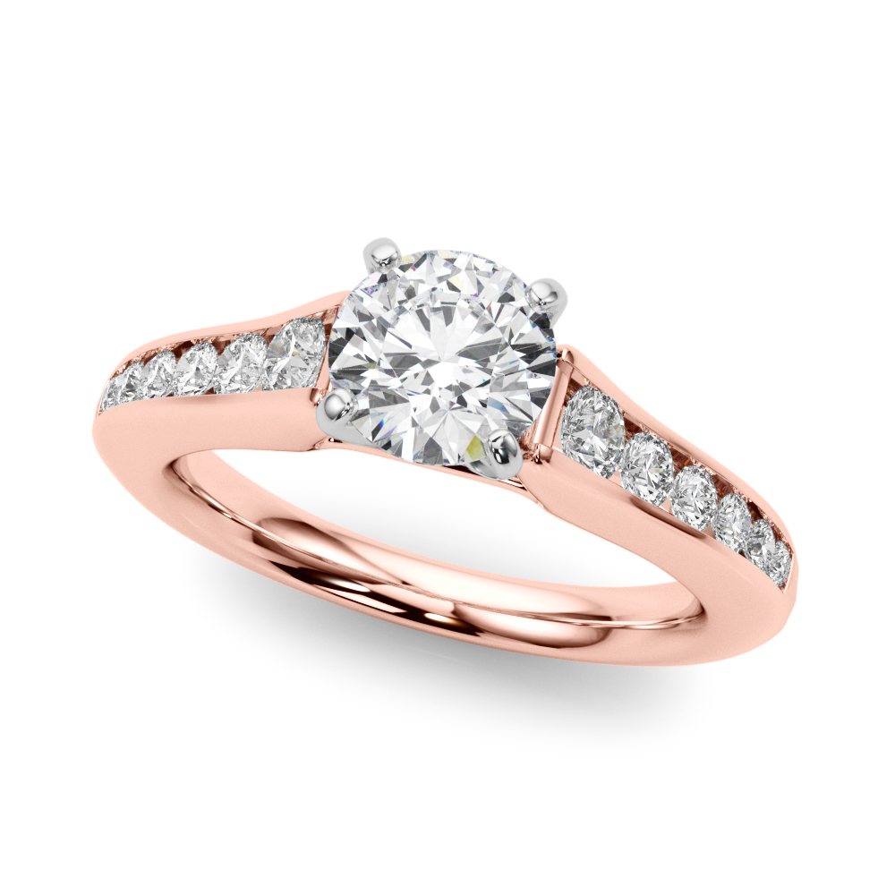 Single Row Cathedral Engagement Rings