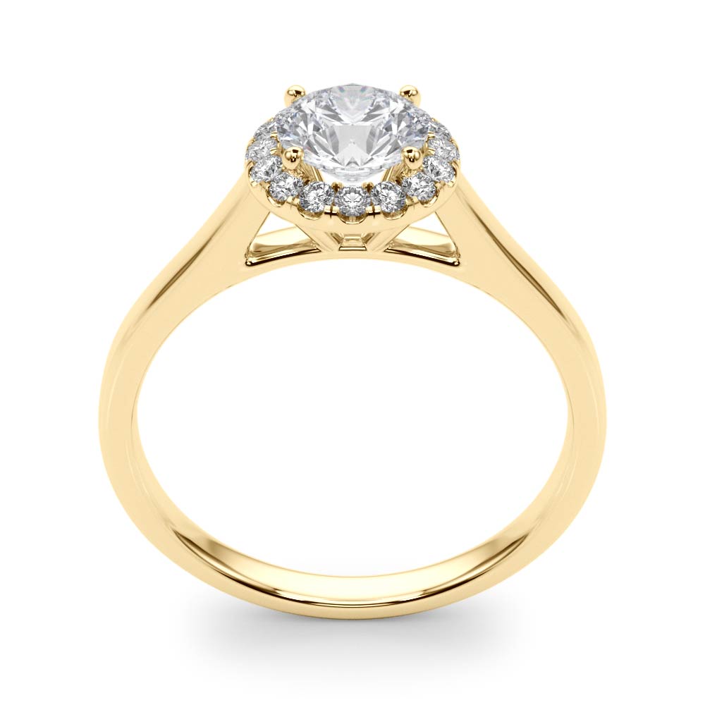The Ramona Halo Engagement Ring, upright view