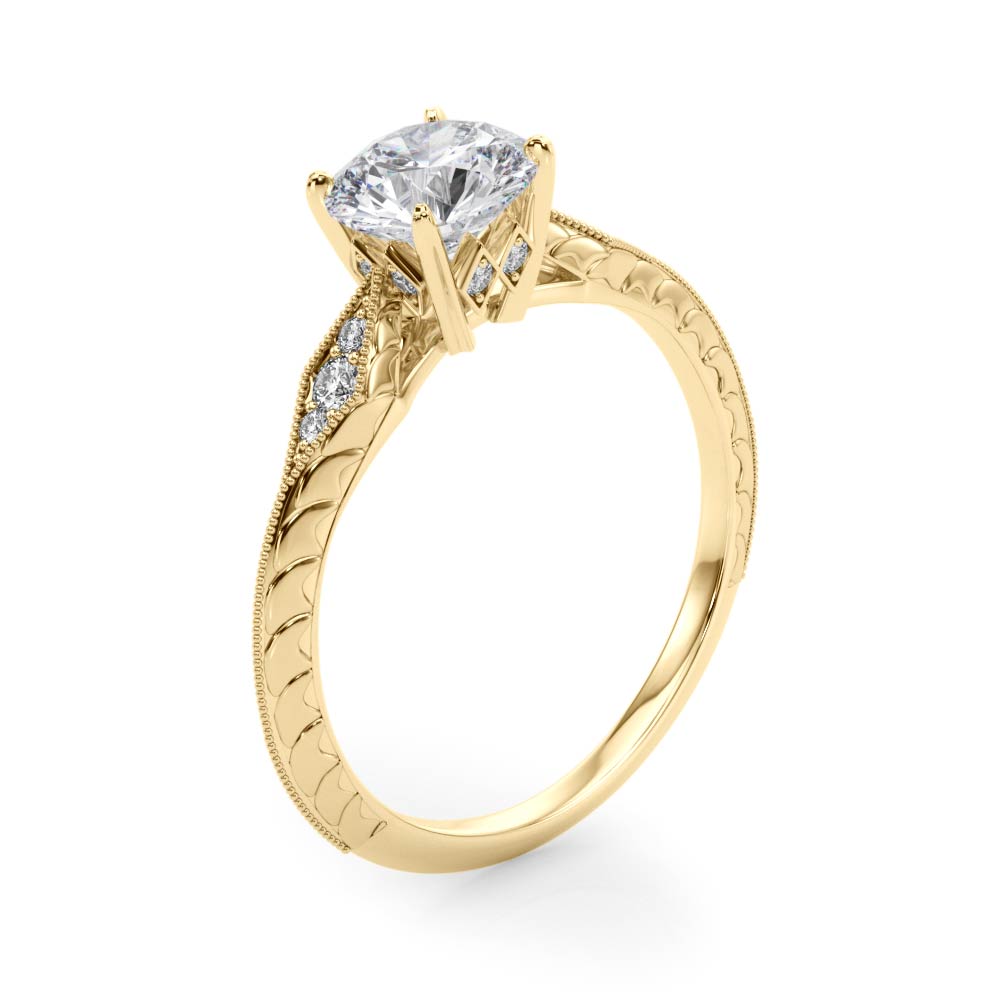 The Marlowe Solitaire Engagement Ring, angled view