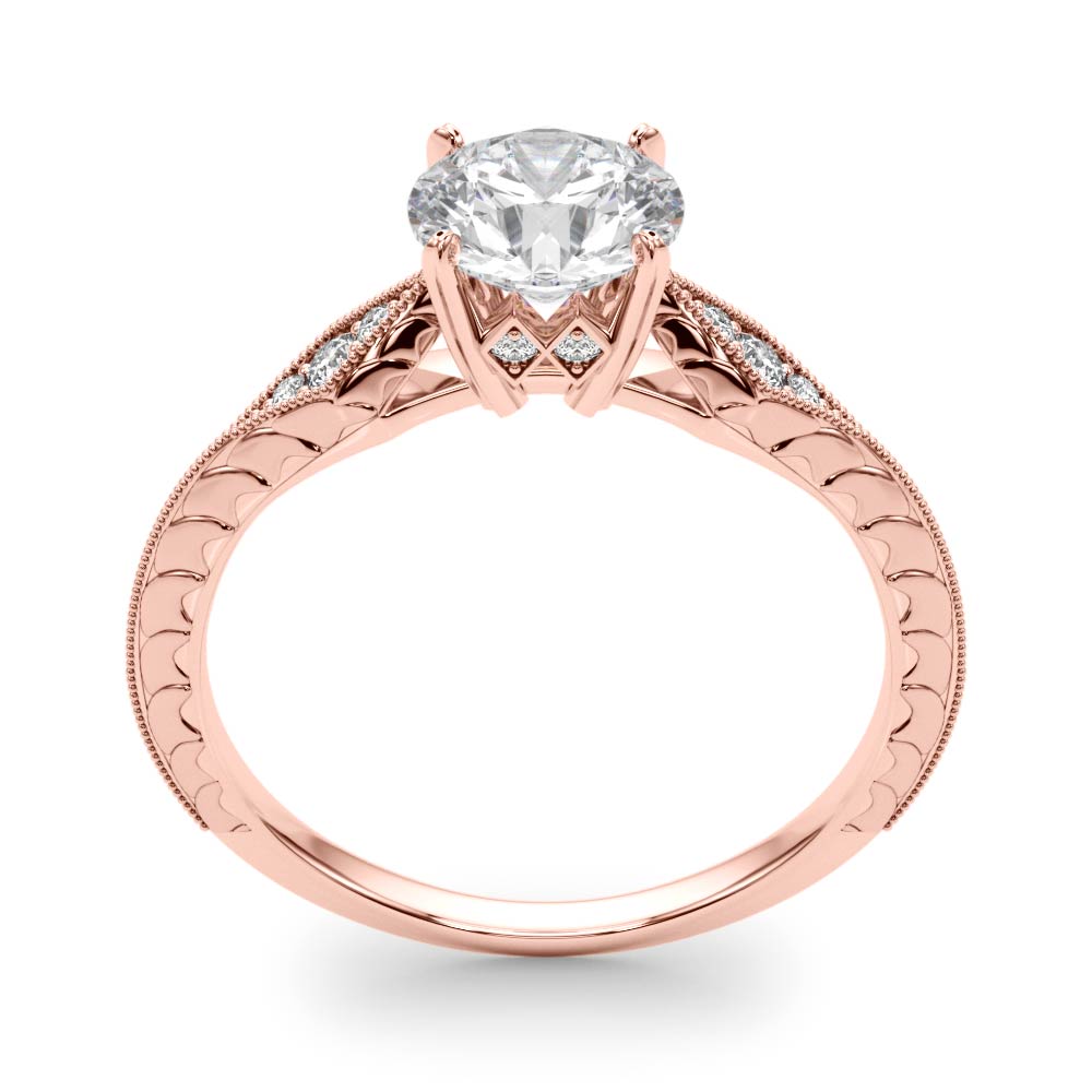 The Marlowe Solitaire Engagement Ring, upright view