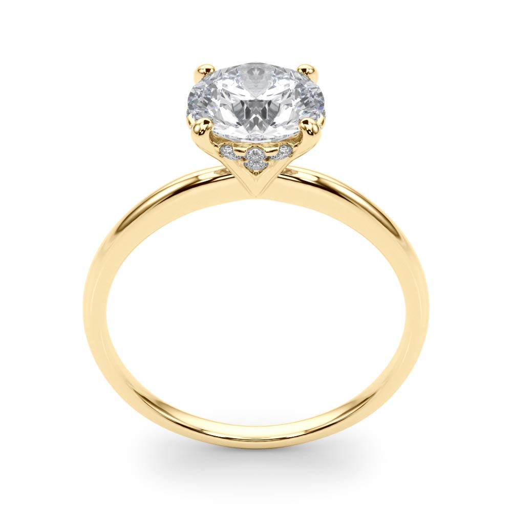 The Sylvia Hidden Halo Engagement Ring, upright view