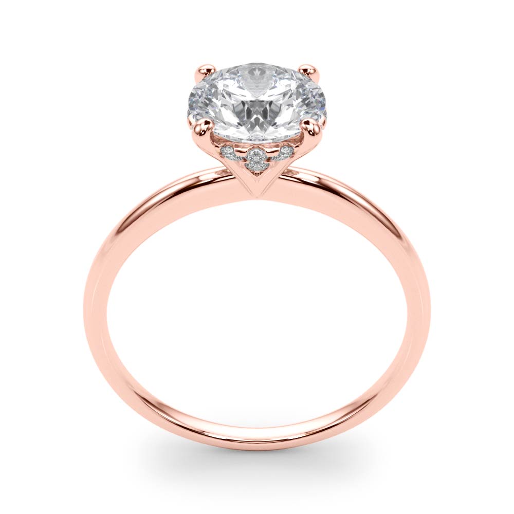 The Sylvia Hidden Halo Engagement Ring, upright view