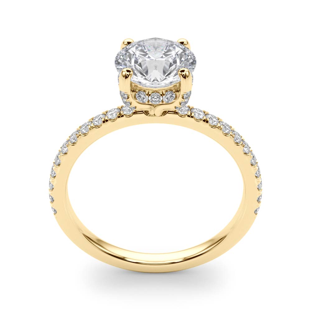 The Cecilia Hidden Halo Engagement Ring, upright view