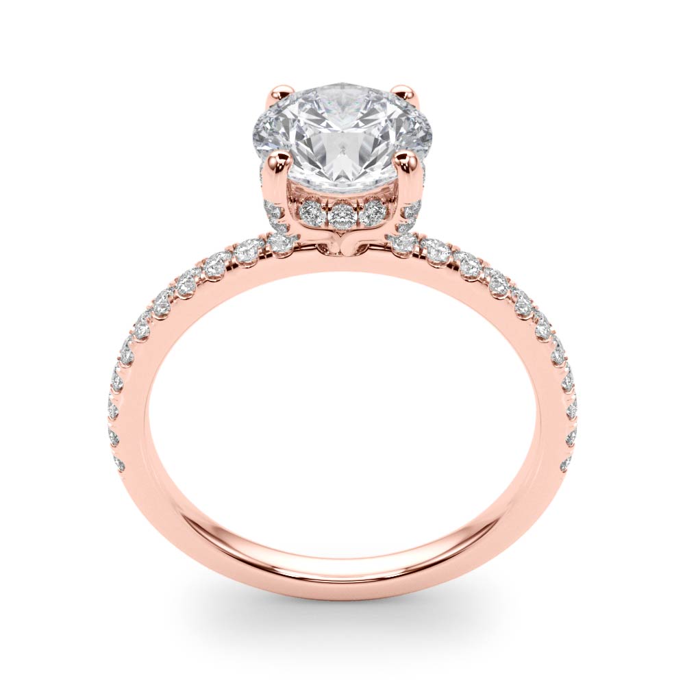 The Cecilia Hidden Halo Engagement Ring, upright view