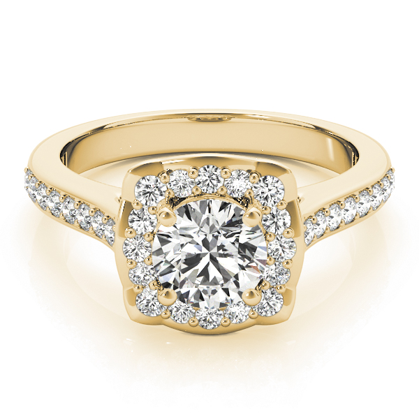 The Eleanor Halo Engagement Ring, set view