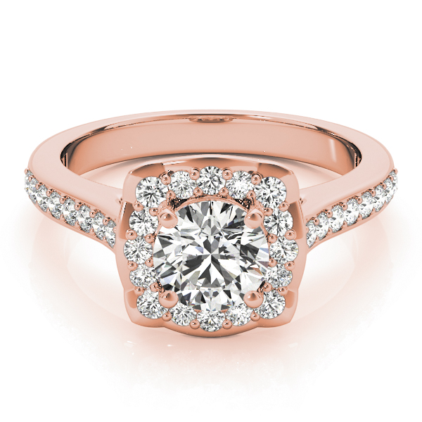 The Eleanor Halo Engagement Ring, set view