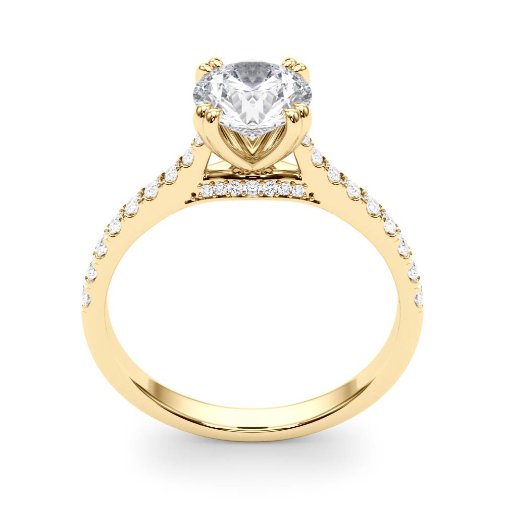 The Priscilla Hidden Halo Engagement Ring, upright view