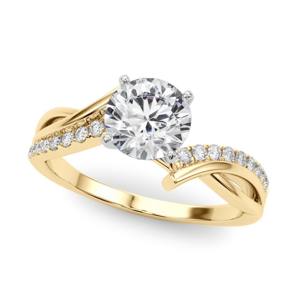 Bypass Single Row Engagement Ring