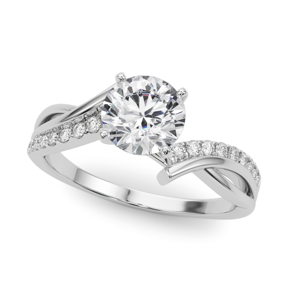 Bypass Single Row Engagement Ring