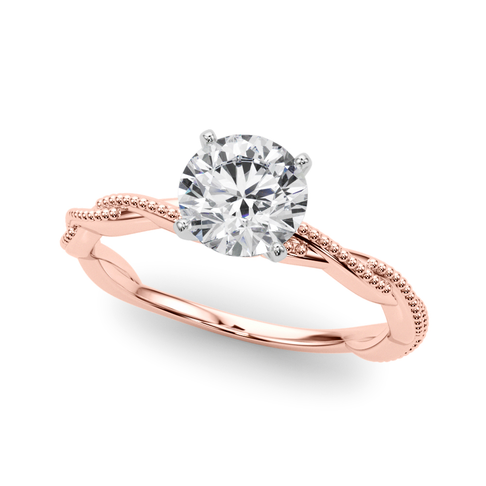 Twisting Milgrain Engagement Ring