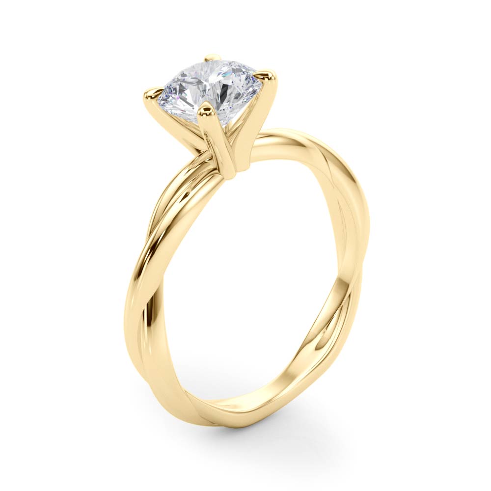 The Camille Solitaire Engagement Ring, angled view