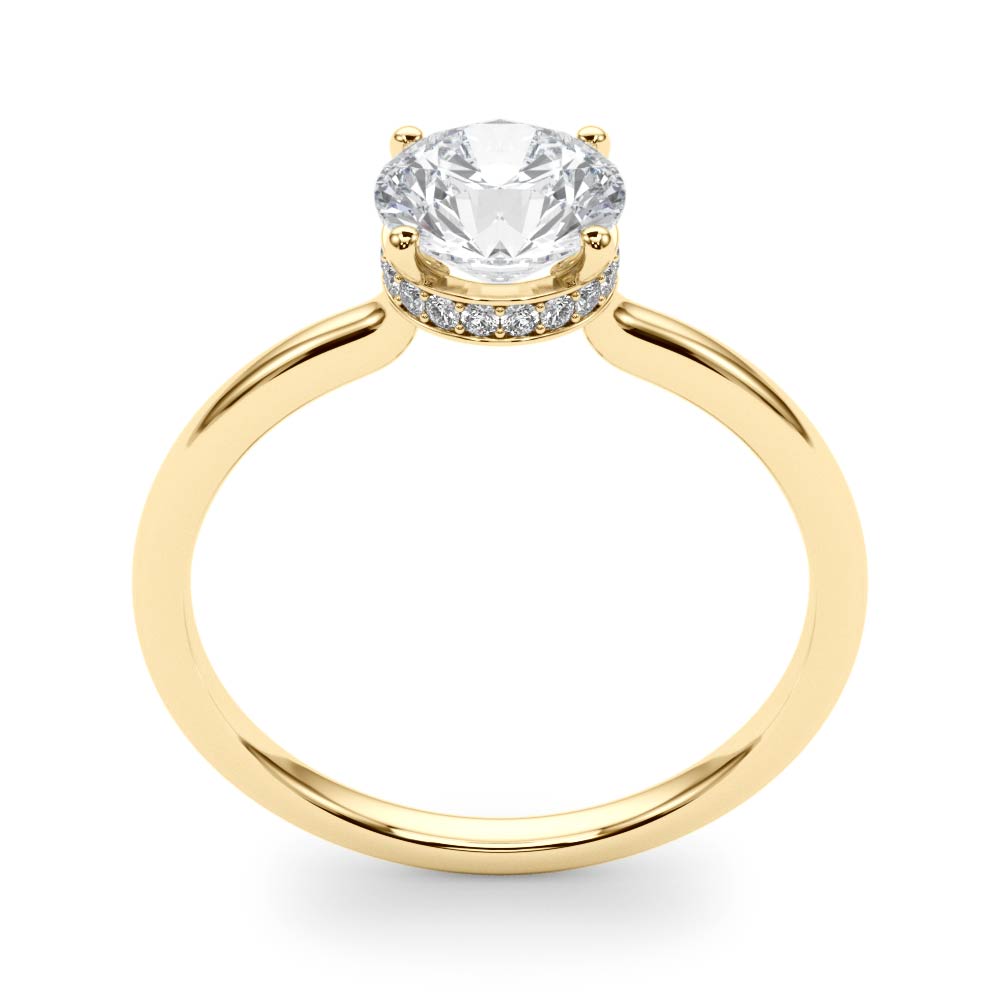 The Vera Hidden Halo Engagement Ring, upright view