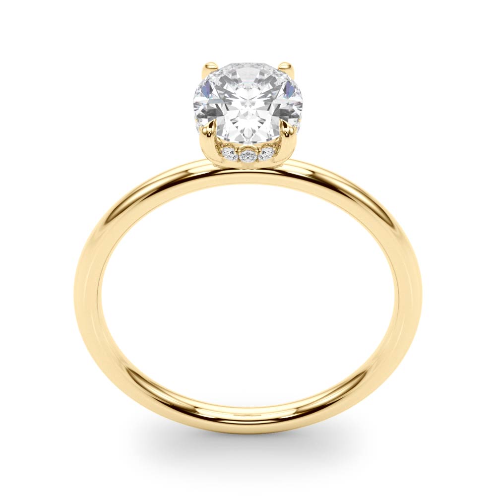 The Sloane Hidden Halo Engagement Ring, upright view