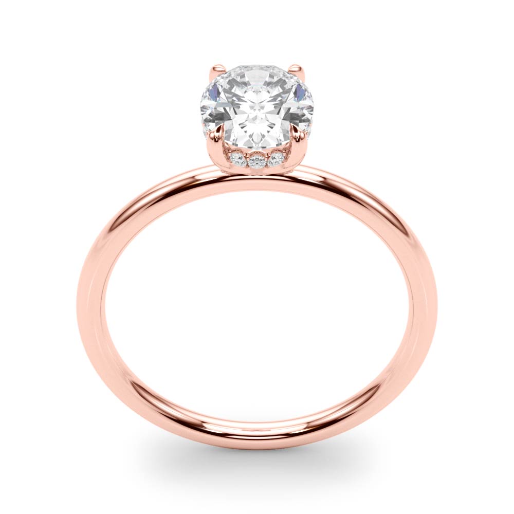 The Sloane Hidden Halo Engagement Ring, upright view