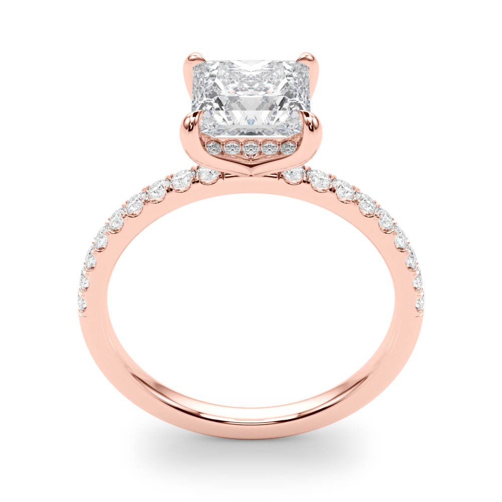 The Katarina Hidden Halo Engagement Ring, upright view
