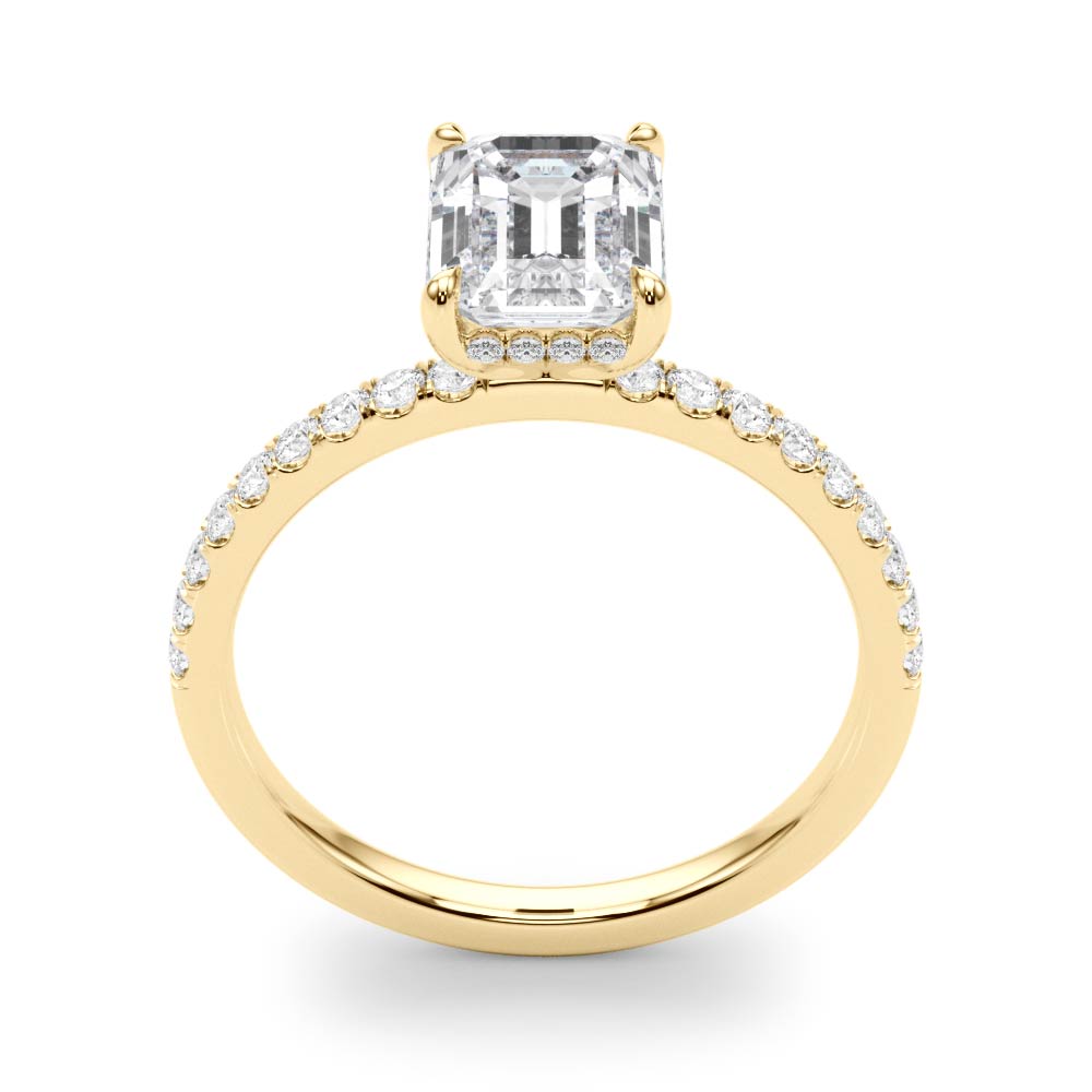 The Mariana Hidden Halo Engagement Ring, upright view