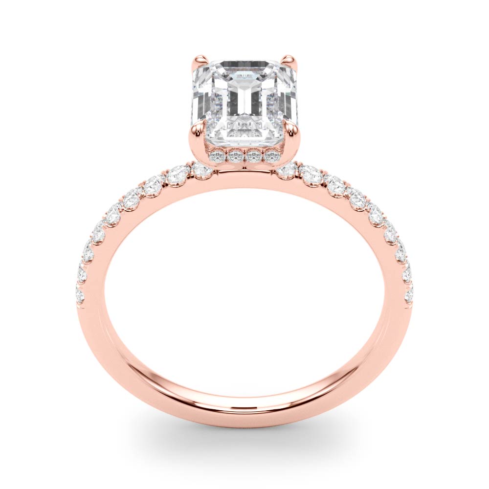 The Mariana Hidden Halo Engagement Ring, upright view