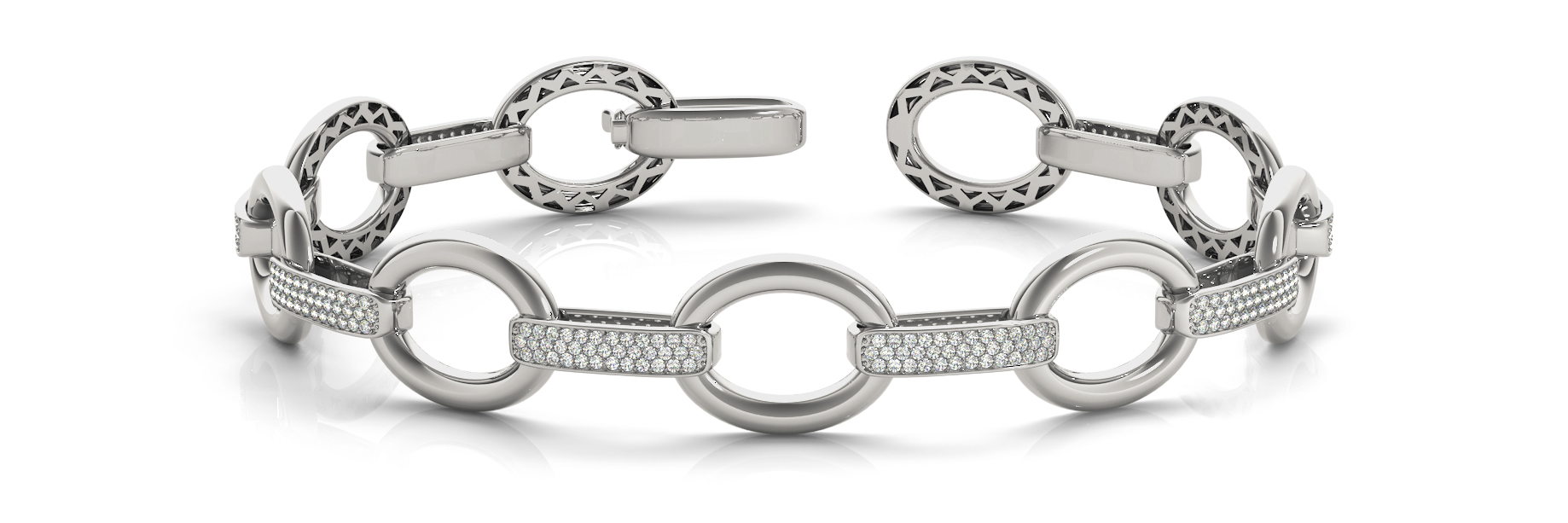 LARGE LINK/DIA CONNECTOR BRACELET
