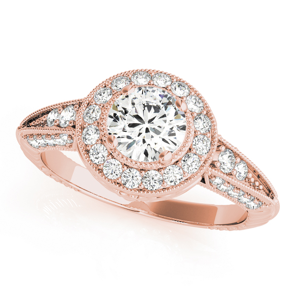 The Gabriella Halo Engagement Ring, front view
