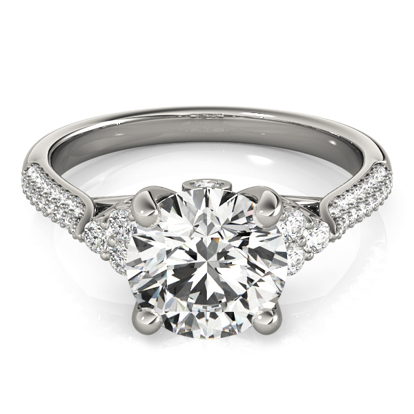 The Marlowe Cluster Engagement Ring, set view