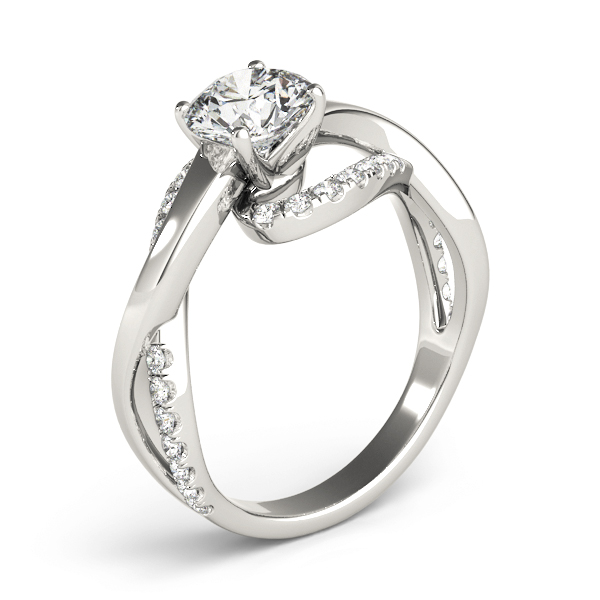Twisting Bypass Engagement Ring