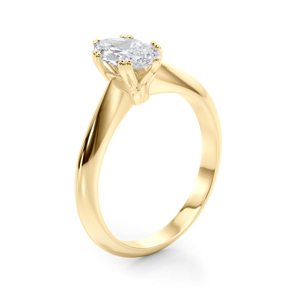 The Olivia Solitaire Engagement Ring, angled view