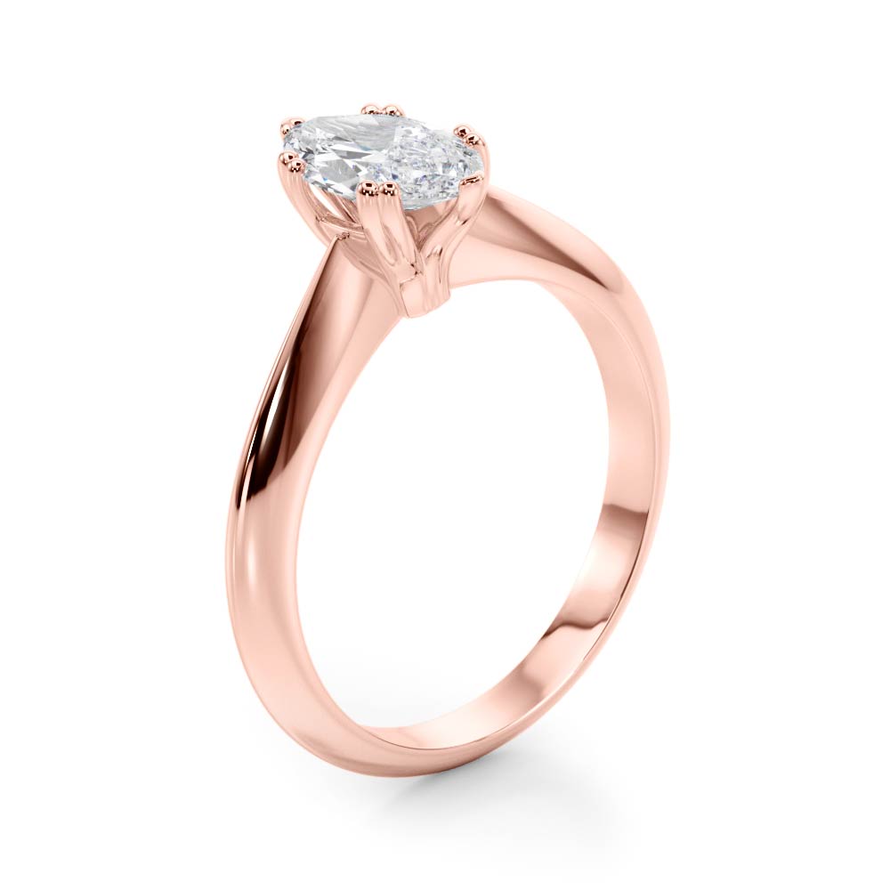 The Olivia Solitaire Engagement Ring, angled view