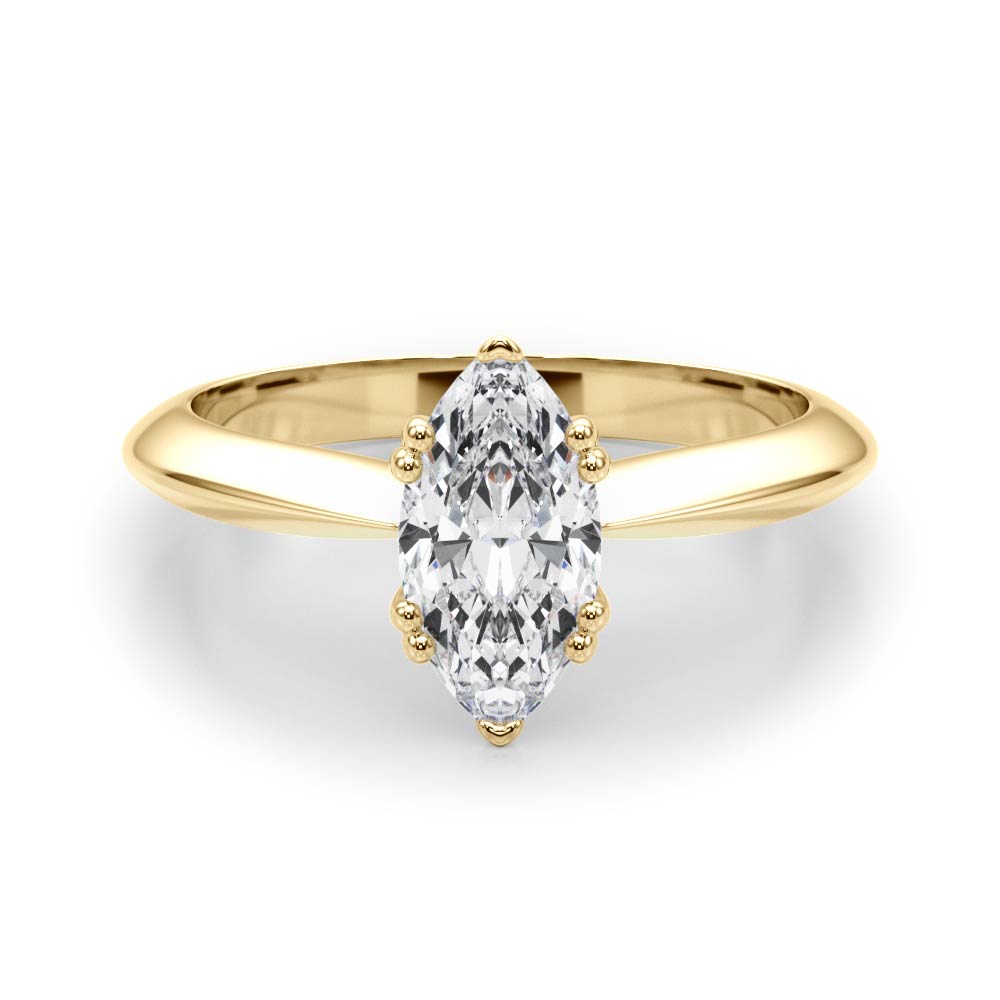 The Olivia Solitaire Engagement Ring, set view