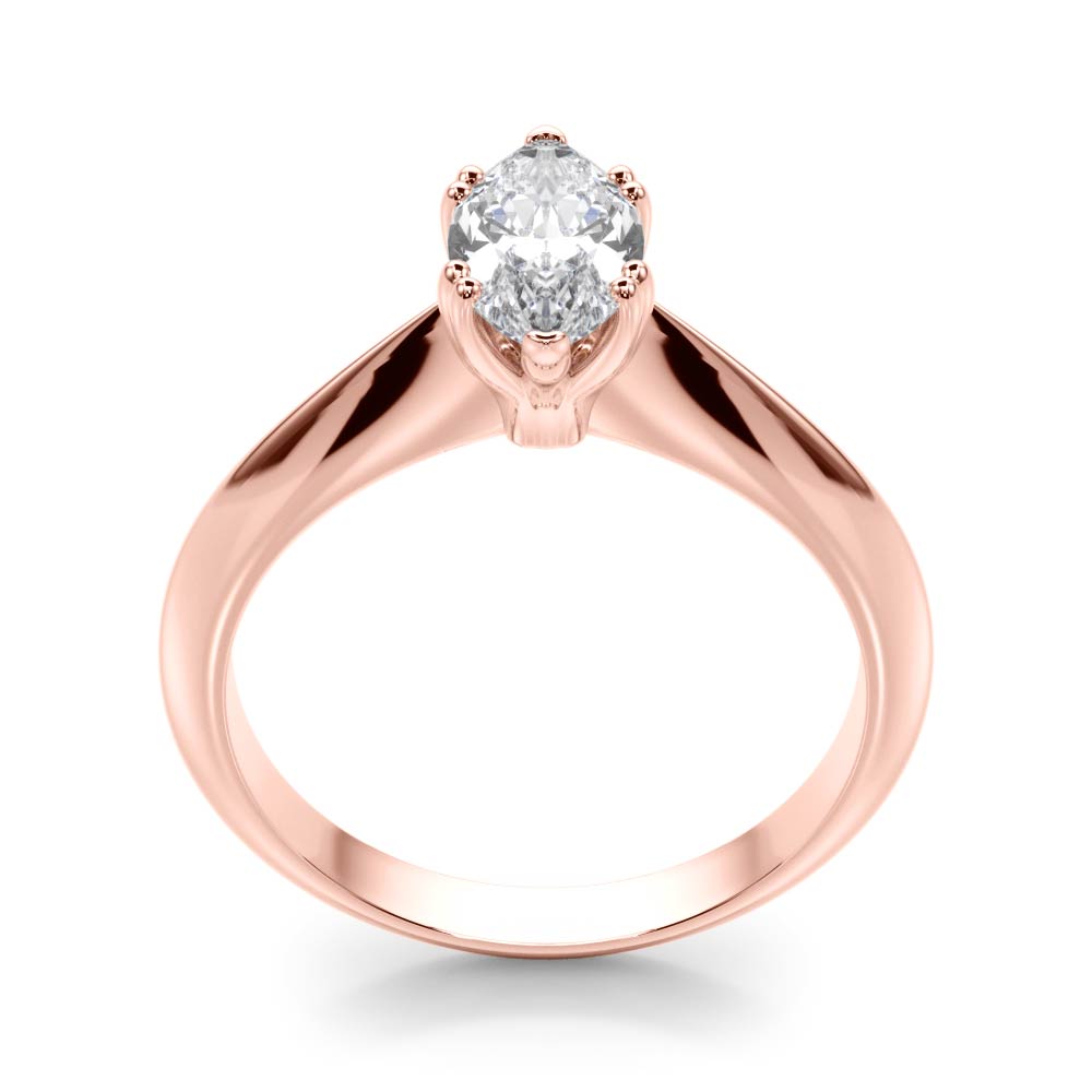The Olivia Solitaire Engagement Ring, upright view