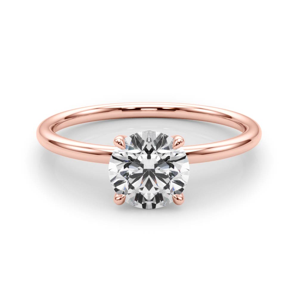 The Iris Solitaire Engagement Ring, set view