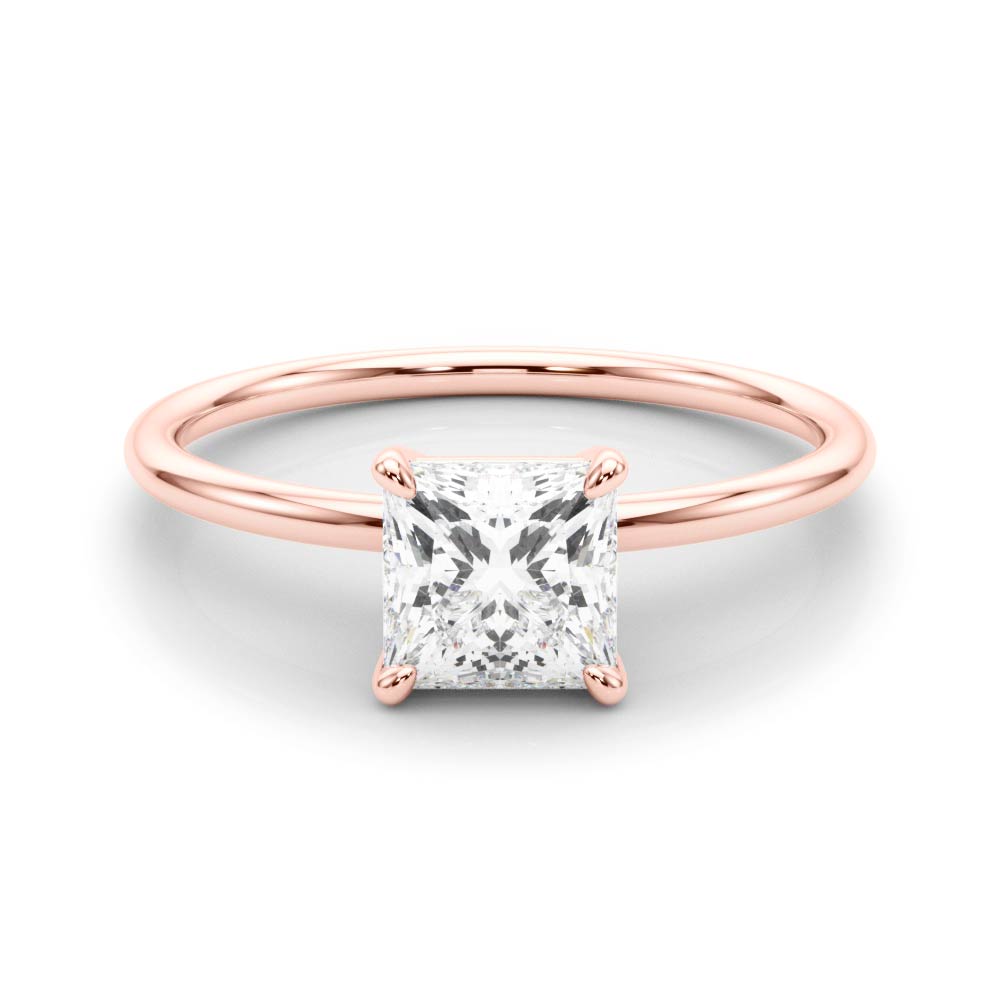 The Jacqueline Solitaire Engagement Ring, set view
