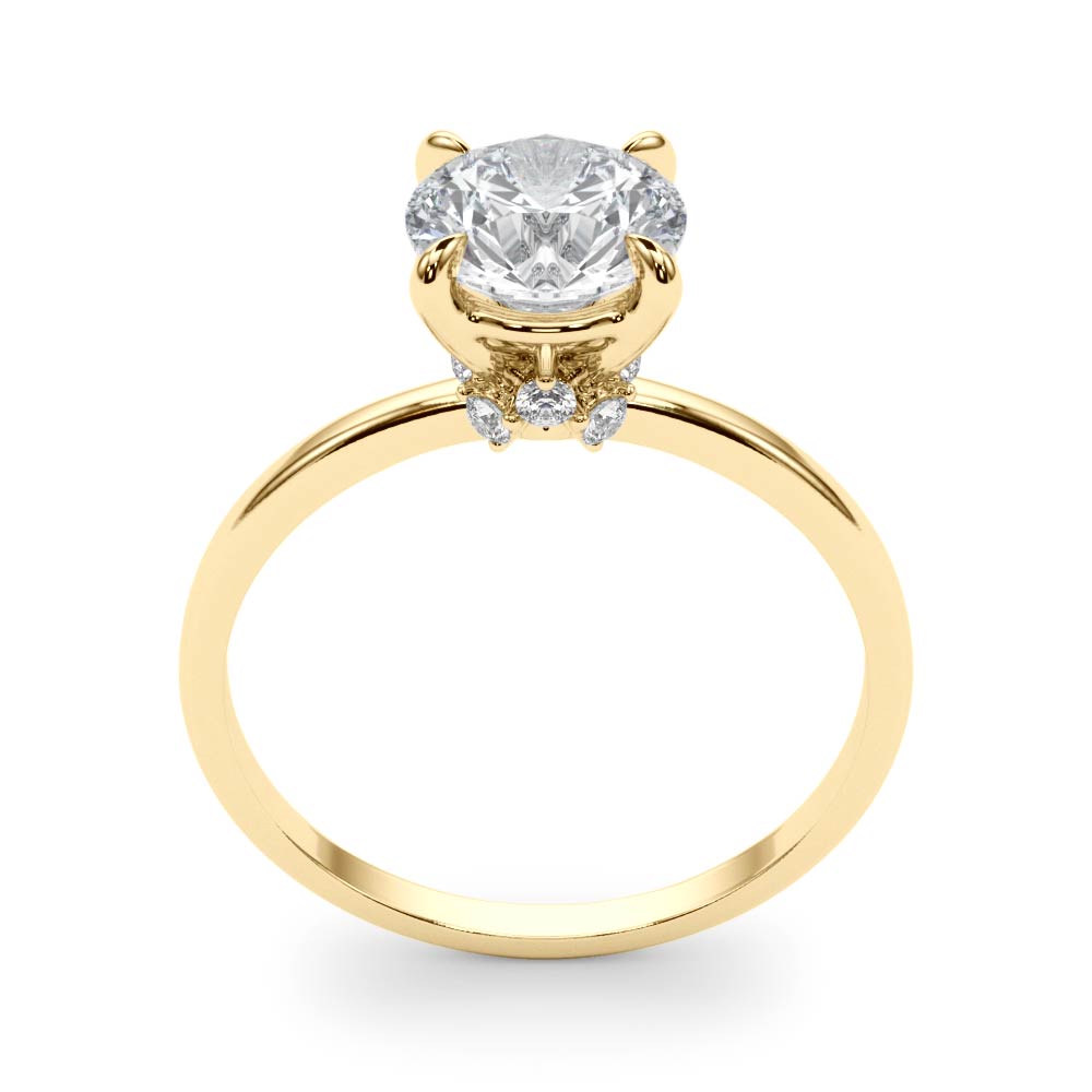 The Emilia Hidden Halo Engagement Ring, upright view