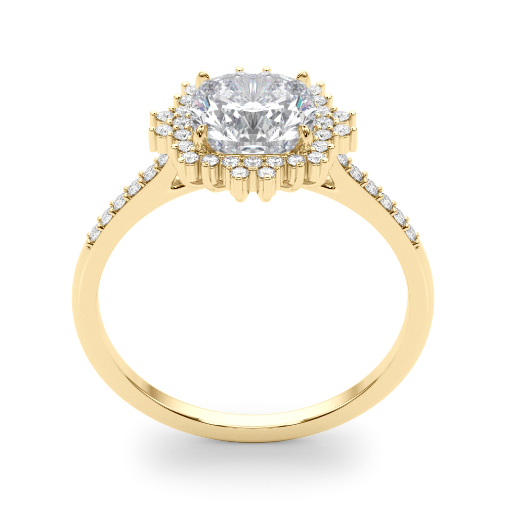 The Giselle Halo Engagement Ring, upright view