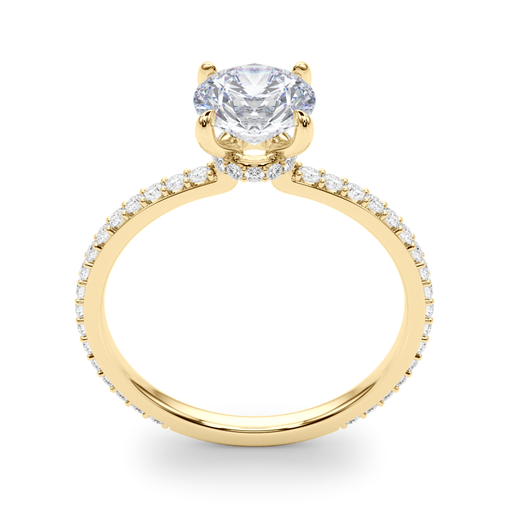 The Jane Hidden Halo Engagement Ring, upright view