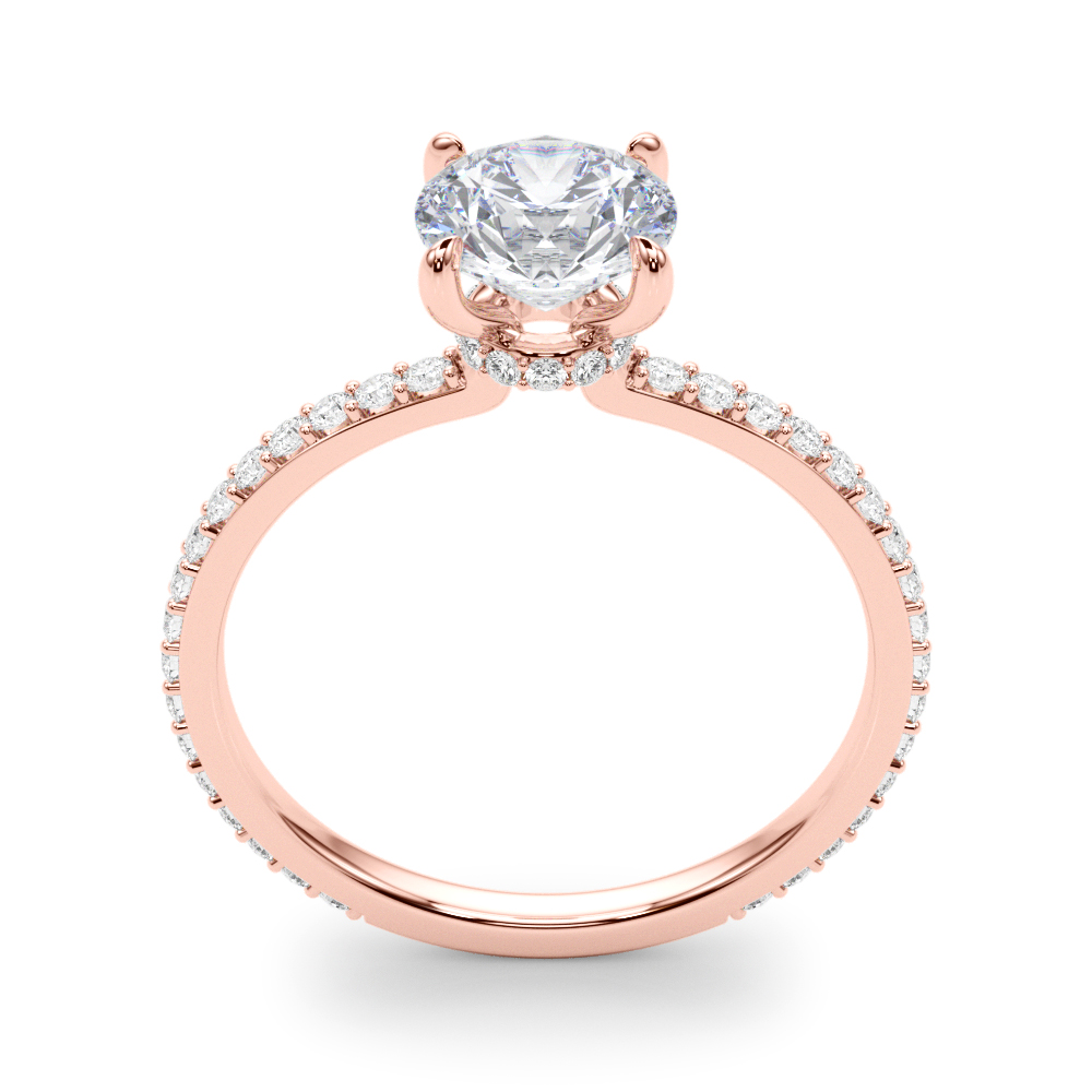 The Jane Hidden Halo Engagement Ring, upright view