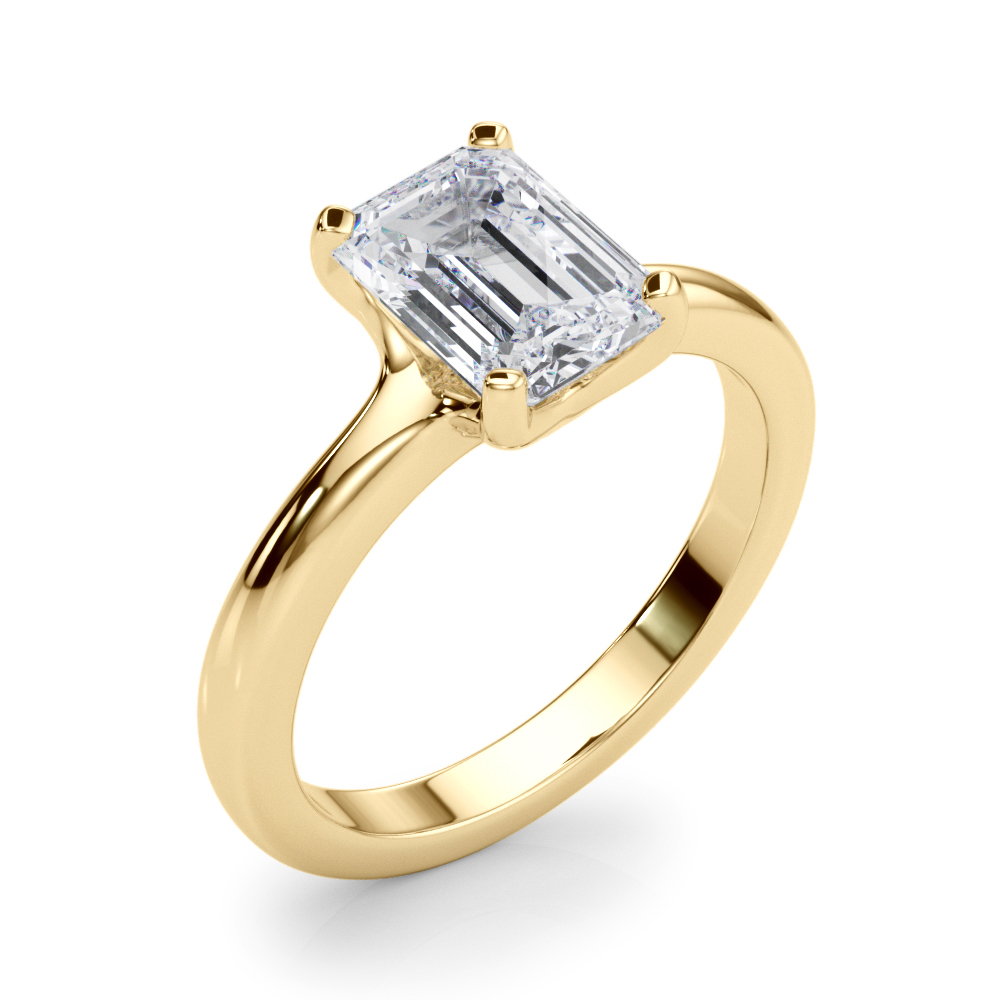 The Dorothea Solitaire Engagement Ring, angled view