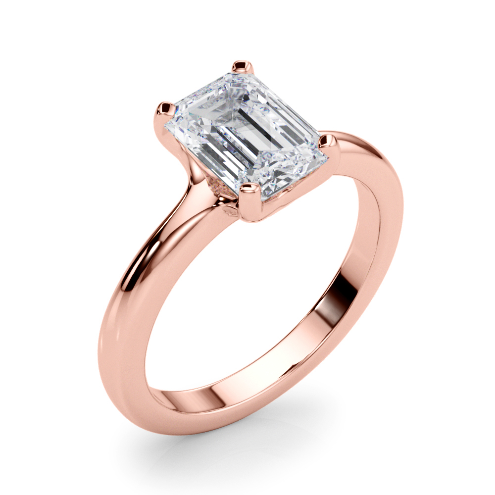 The Dorothea Solitaire Engagement Ring, angled view